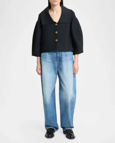 Givenchy Cocoon Button-Down Crop Jacket | Thumbnail 2 Givenchy Cocoon Button-Down Crop Jacket | Thumbnail 2