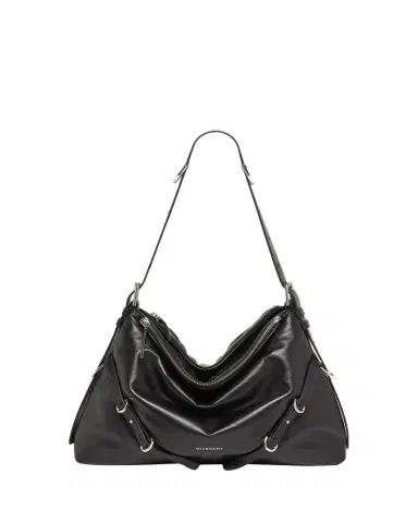 Givenchy Voyou Buckle-Embellished Shoulder Bag in Leather | Thumbnail 1 Givenchy Voyou Buckle-Embellished Shoulder Bag in Leather | Thumbnail 1
