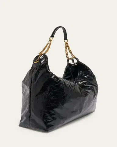 Saint Laurent Cassandre Hobo Bag in Crinkled Patent Leather | Thumbnail 3 Saint Laurent Cassandre Hobo Bag in Crinkled Patent Leather | Thumbnail 3
