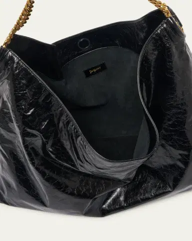 Saint Laurent Cassandre Hobo Bag in Crinkled Patent Leather | Thumbnail 4 Saint Laurent Cassandre Hobo Bag in Crinkled Patent Leather | Thumbnail 4