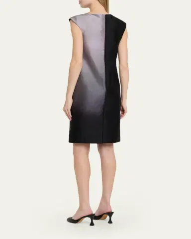 Rickie Freeman for Teri Jon Cap-Sleeve Floral Mikado Dress | Thumbnail 3