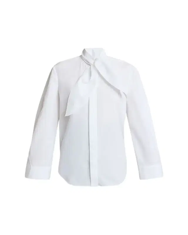 Givenchy Bow Neck Cotton-Poplin Button-Down Shirt