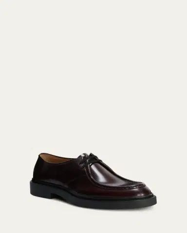 Jil Sander Men's Leather Moccasin Derby Shoes | Thumbnail 2