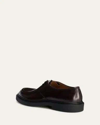 Jil Sander Men's Leather Moccasin Derby Shoes | Thumbnail 3