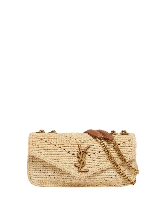 Mini Loulou Shoulder Bag in Raffia