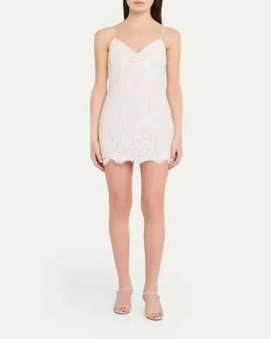 LoveShackFancy Petaline Lace Mini Dress | Thumbnail 2
