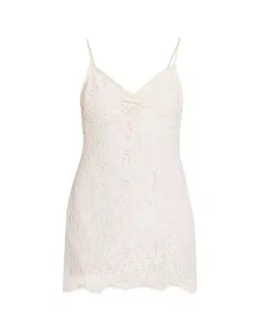 LoveShackFancy Petaline Lace Mini Dress | Thumbnail 1