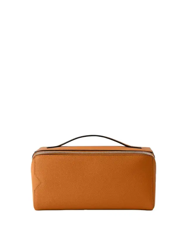 Valextra Men's V-Line Soft Leather Toiletry Bag
