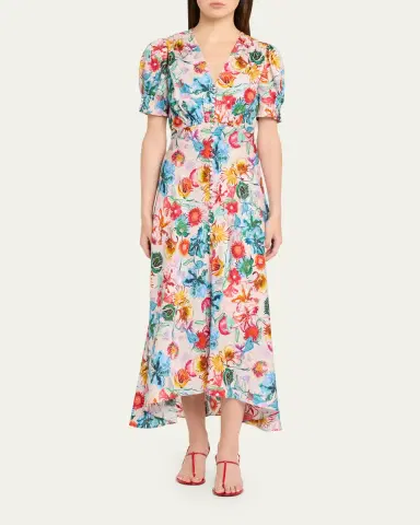 Saloni Lea Printed Long Dress | Thumbnail 2 Saloni Lea Printed Long Dress | Thumbnail 2