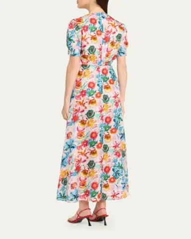 Saloni Lea Printed Long Dress | Thumbnail 3 Saloni Lea Printed Long Dress | Thumbnail 3