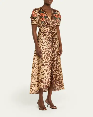 Saloni Lea Printed Long Dress | Thumbnail 7 Saloni Lea Printed Long Dress | Thumbnail 7