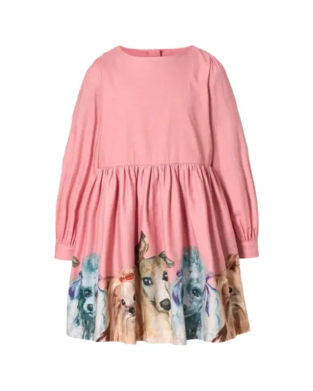 Molo Girl's Cleo Long-Sleeve Printed Poplin Dress, Size 2-6