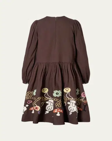 Molo Girl's Camma Embroidered Organic Cotton Dress, Size 3-6 | Thumbnail 2