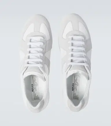 Maison Margiela Replica leather and suede sneakers | Thumbnail 4