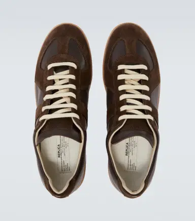 Maison Margiela Replica leather and suede sneakers | Thumbnail 3