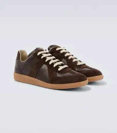 Maison Margiela Replica leather and suede sneakers | Thumbnail 4