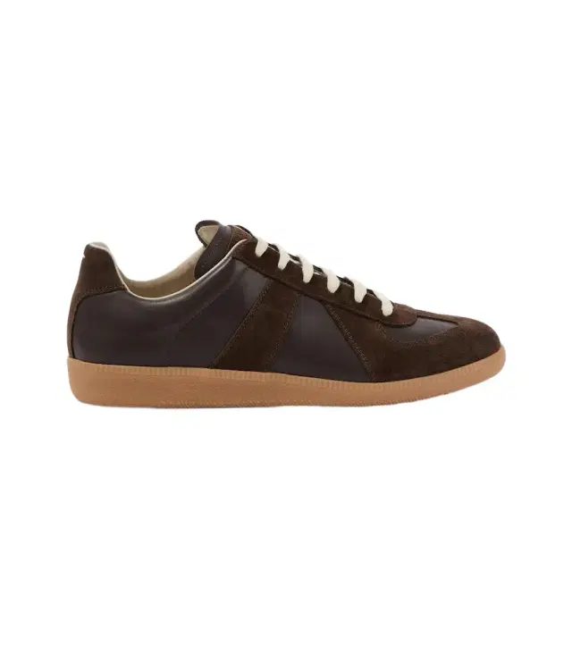 Maison Margiela Replica leather and suede sneakers