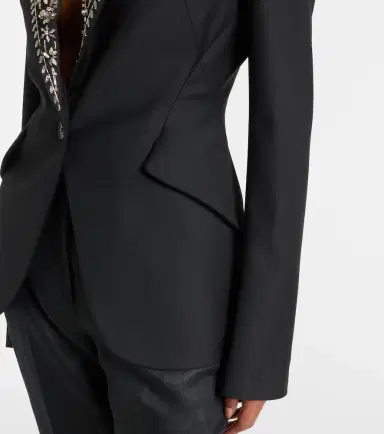 Alexander McQueen Embellished single-breasted blazer | Thumbnail 2 Alexander McQueen Embellished single-breasted blazer | Thumbnail 2