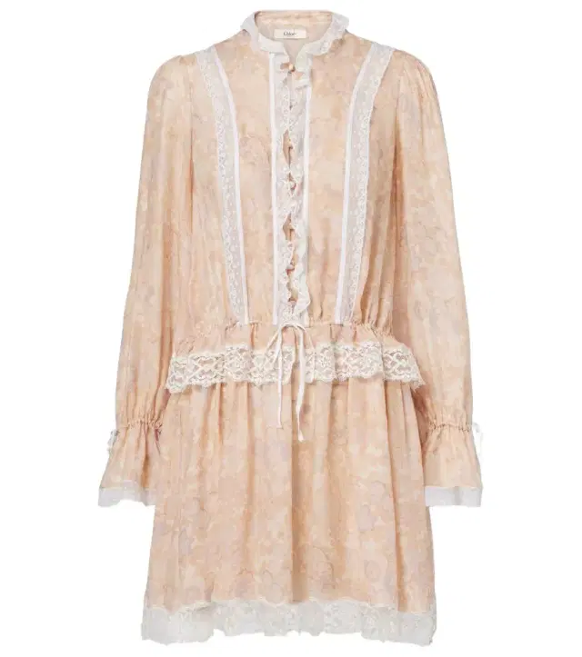 Chloe Chloé Floral silk charmeuse minidress