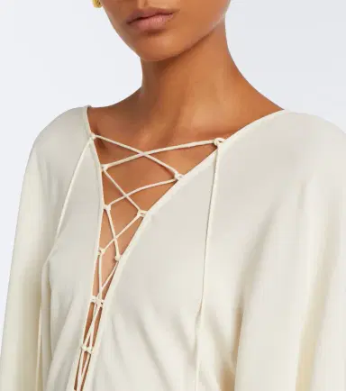 Taller Marmo Sahara crêpe cady kaftan | Thumbnail 6 Taller Marmo Sahara crêpe cady kaftan | Thumbnail 6