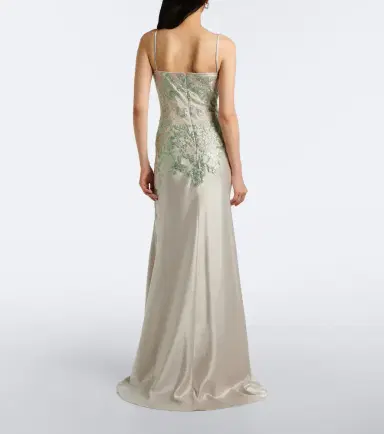 Costarellos Jennan sequined lace and satin gown | Thumbnail 2 Costarellos Jennan sequined lace and satin gown | Thumbnail 2