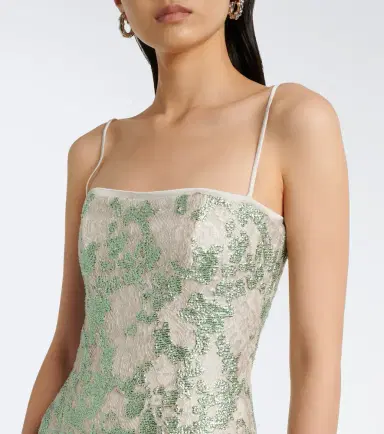 Costarellos Jennan sequined lace and satin gown | Thumbnail 5 Costarellos Jennan sequined lace and satin gown | Thumbnail 5