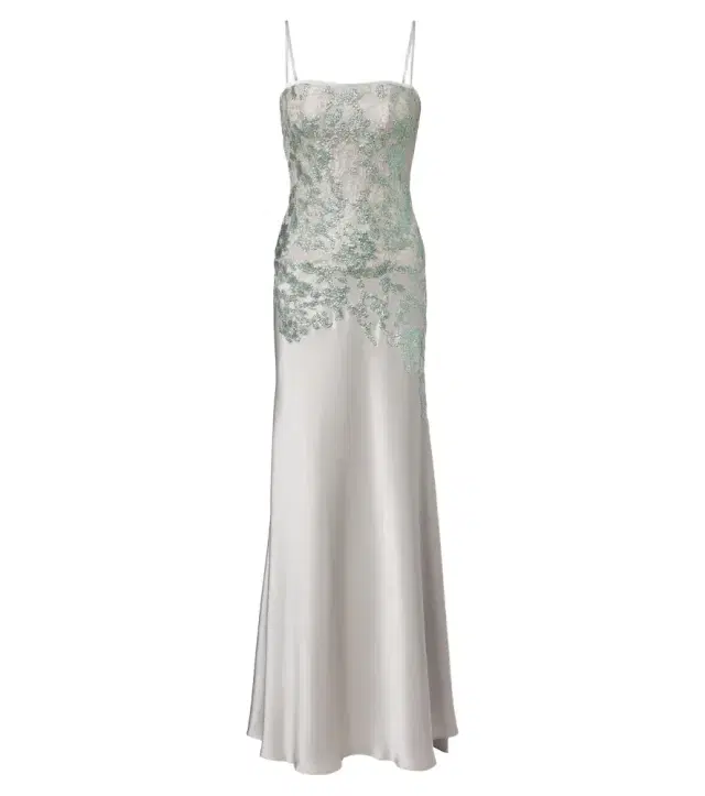 Costarellos Jennan sequined lace and satin gown