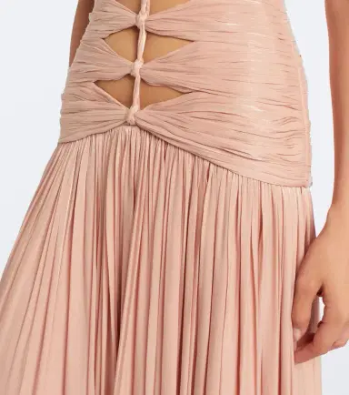Costarellos Ruched Lurex georgette gown | Thumbnail 5