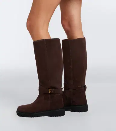 Valentino Garavani VLogo suede knee-high boots | Thumbnail 5 Valentino Garavani VLogo suede knee-high boots | Thumbnail 5