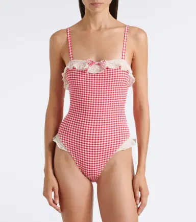 Montce Jacelyn gingham ruffled swimsuit | Thumbnail 3