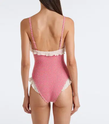 Montce Jacelyn gingham ruffled swimsuit | Thumbnail 5
