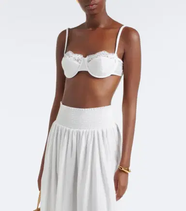 Montce Lace-trimmed cotton bra top | Thumbnail 2 Montce Lace-trimmed cotton bra top | Thumbnail 2