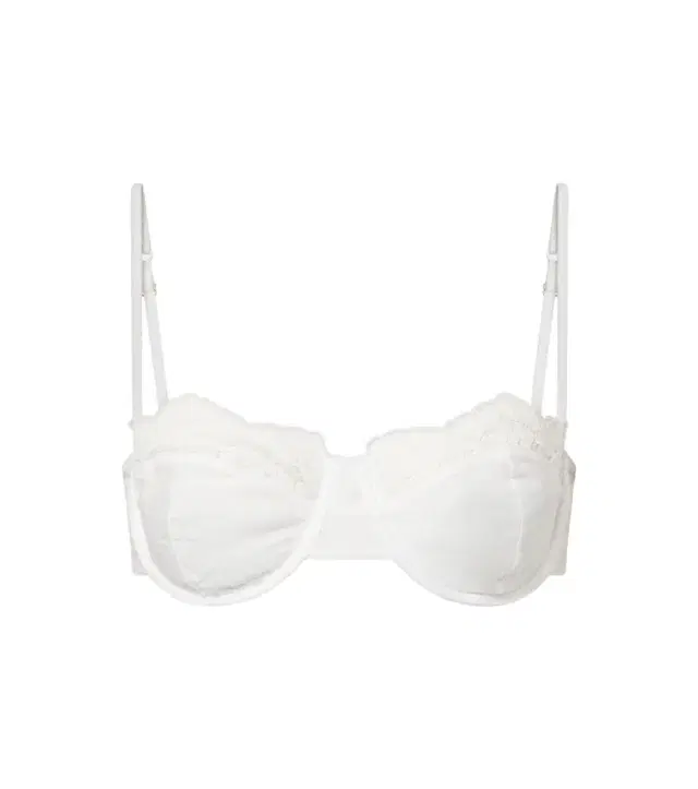 Lace-trimmed cotton bra top Lace-trimmed cotton bra top