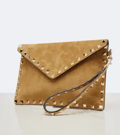 Valentino Garavani Rockstud Medium suede pouch | Thumbnail 3
