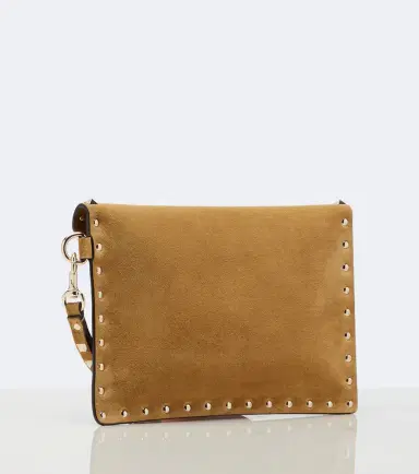 Valentino Garavani Rockstud Medium suede pouch | Thumbnail 4