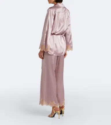 Valentino Silk crêpe satin wide-leg pants | Thumbnail 5 Valentino Silk crêpe satin wide-leg pants | Thumbnail 5