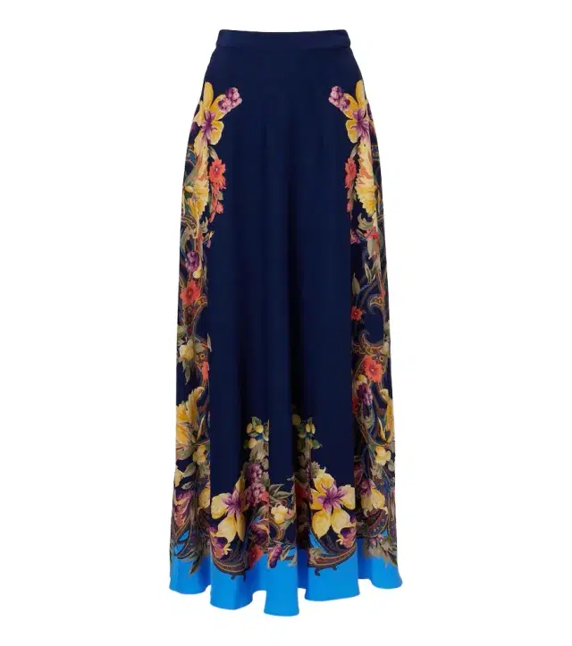 Etro Floral silk crêpe de chine maxi skirt