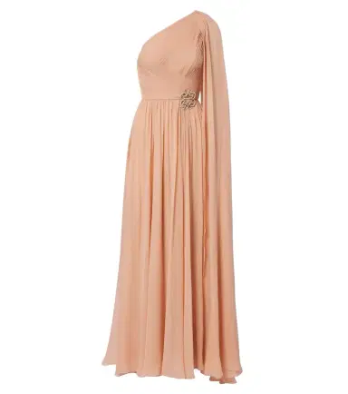Elie Saab Embellished plissé one-shoulder silk gown | Thumbnail 1