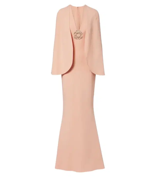 Elie Saab Embellished caped cady gown