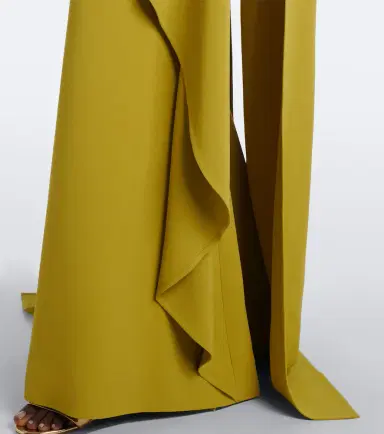 Elie Saab Scarf-detail embellished draped cady gown | Thumbnail 3