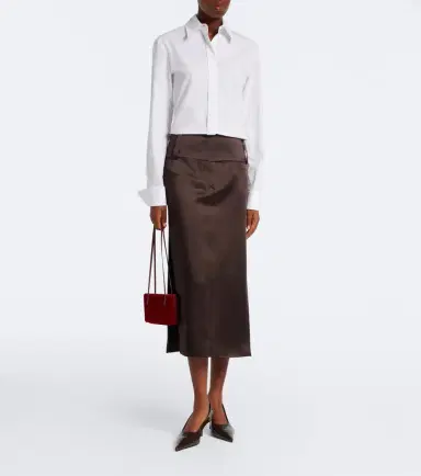 Sportmax Satin midi skirt | Thumbnail 3 Sportmax Satin midi skirt | Thumbnail 3