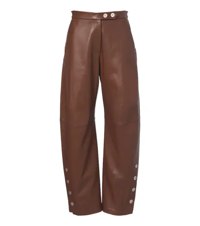 Sportmax Leather barrel-leg pants