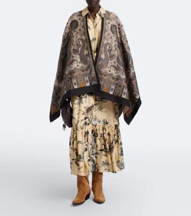 Etro Paisley jacquard wool-blend shawl | Thumbnail 3