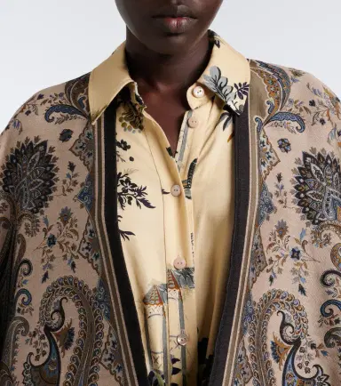 Etro Paisley jacquard wool-blend shawl | Thumbnail 4