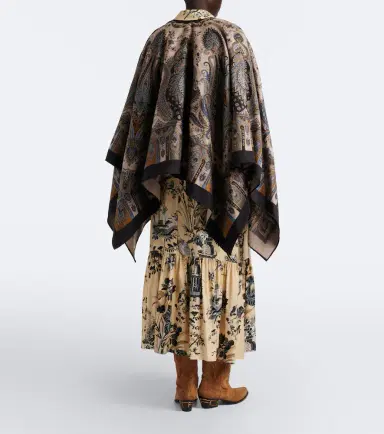 Etro Paisley jacquard wool-blend shawl | Thumbnail 6