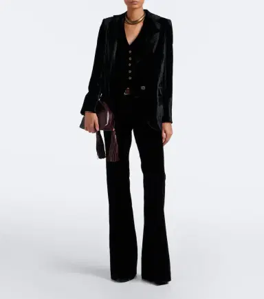 Etro Cotton velvet flared pants | Thumbnail 5 Etro Cotton velvet flared pants | Thumbnail 5