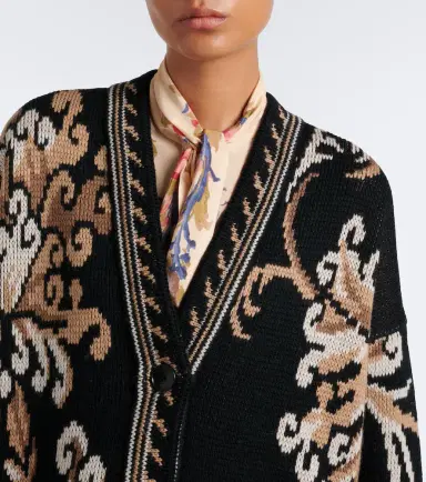 Etro Jacquard wool cardigan | Thumbnail 5