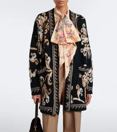 Etro Jacquard wool cardigan | Thumbnail 6