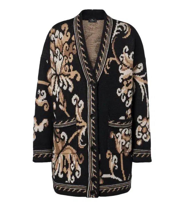 Etro Jacquard wool cardigan