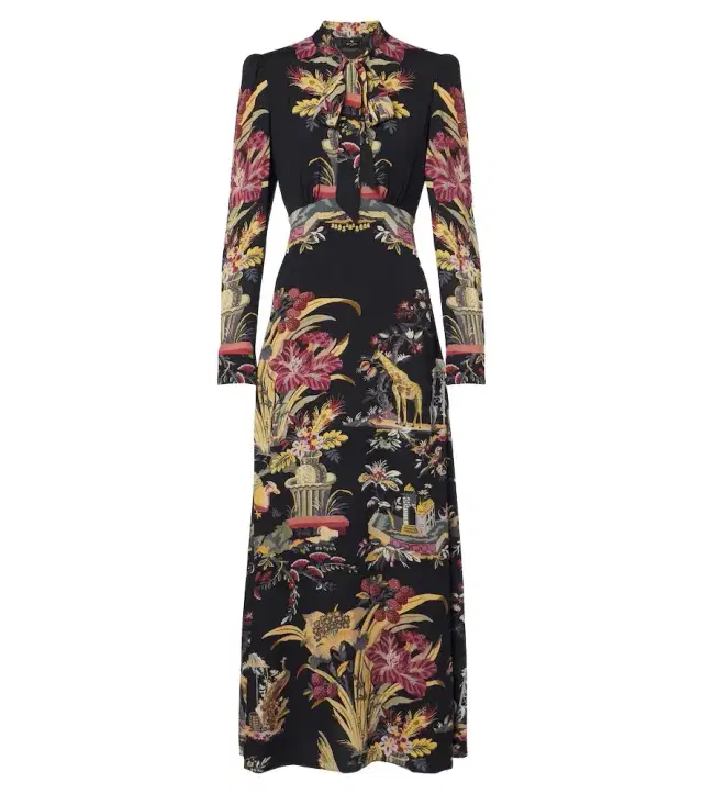 Etro Printed crêpe de chine maxi dress